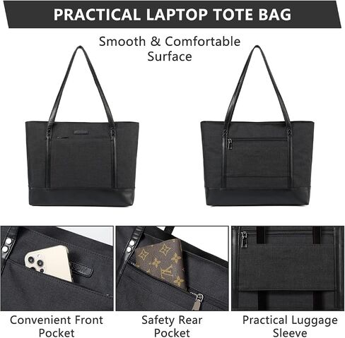 VASCHY Laptop Tote Bag for Women, Large 15.6inch Computer Teacher Bag Purse Briefcase for Travel,Work,Business,Office in Kuwait