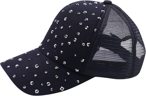 بولي جوس الترتر ذيل حصان قبعة بيسبول للنساء الفتيات الفيلكرو بونيكاب قابل للتعديل شبكة قبعة سائق الشاحنة in Saudi Arabia