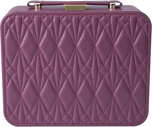 V-LAFUY Travel Jewelry Case Large, Jewelry Box Large Jewelry Travel Organizer Jewelry Case with Handle, Best Gift for women Girls, Grey in Kuwait