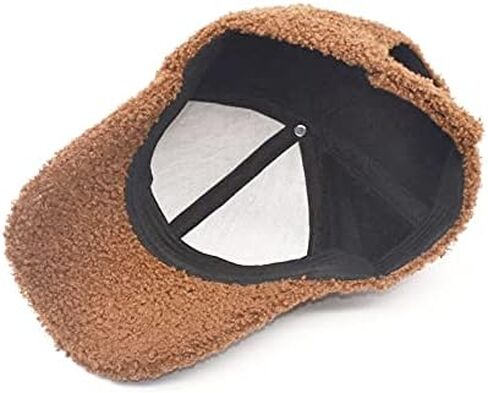 Mealah Winter-Warm Baseball-Hat for Womens Faux-Lamb-Wool Adjustable Baseball Cap in Saudi Arabia