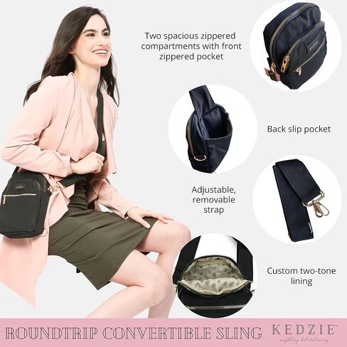 KEDZIE Aura Collection Roundtrip Tie Dye قابلة للتحويل وحقيبة كروسبودي محفظة الهاتف الخليوي للنساء مع حزام قابل للتعديل in Kuwait