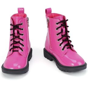 PANDANINJIA أحذية قتالية للفتيات والأولاد بأربطة للأطفال الصغار الصغار مع سحاب جانبي فستان للكاحل أحذية للفتيات in Kuwait