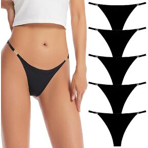 UNEITIES G-String Thongs Underwear for Women Sexy Low Rise Bikini Seamless T Back Hipster Panties Breathable Underpants
