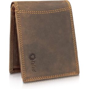 TALED Genuine Leather Wallet - RFID Blocking Wallet for Men,12 Card Holder with Coin Pocket for Men with Gift Box