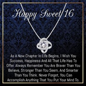 Onepurposegifts Sweet 16 هدية للبنات، مثالية لابنتك Sweet 16 عيد ميلاد، Sweet 16 Jewelry، Sweet 16 Necklace in Kuwait