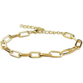 أساور سلسلة Shymuh للنساء والرجال قطع مشبك ورق سلسلة ربط أساور مجوهرات هدية in Kuwait