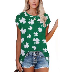 XIEERDUO T Shirts for Women Loose Fit Cap Sleeve T Shirts with Pocket for Women