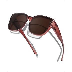 LVIOE Oversized Over Glasses Sunglasses for Women Men, Polarized Fit Over Sunglasses with UV Protection for Driving LS3091