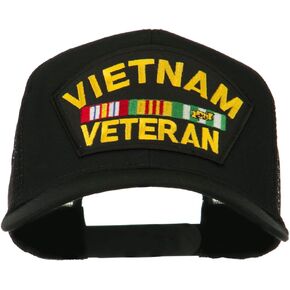 e4Hats.com Vietnam Veteran Military Patched Mesh Back Cap