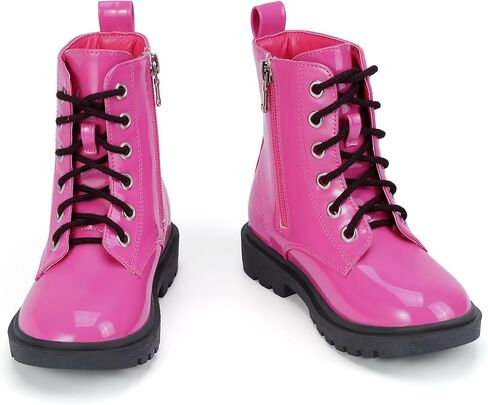 PANDANINJIA أحذية قتالية للفتيات والأولاد بأربطة للأطفال الصغار الصغار مع سحاب جانبي فستان للكاحل أحذية للفتيات in Kuwait