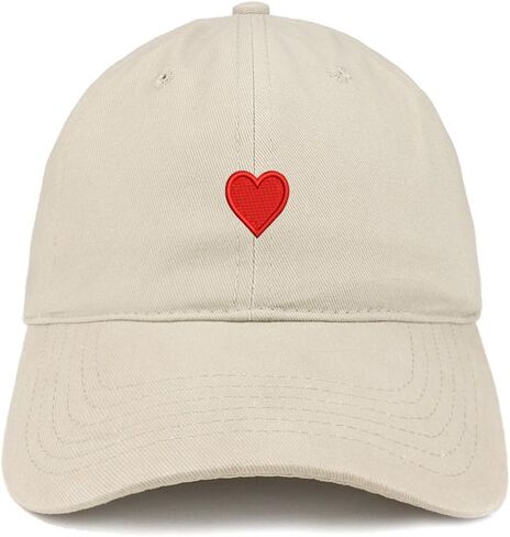 Trendy Apparel Shop Emoticon Heart Embroidered Cotton Adjustable Ball Cap Dad Hat in Saudi Arabia