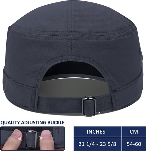GADIEMKENSD Stretch Army Cap Cadet Military Hats Flat Top Baseball Cap Short Bill Breathable in Kuwait