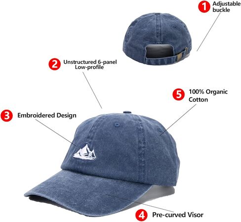DASMINI Dad Hat Baseball Cap Unisex Outdoor Unstructured Washed Soft Cotton Mountain Hat in Kuwait