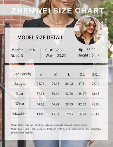 تي شيرت ZHENWEI Wonens كاجوال بياقة على شكل V وأكمام شيفون وأكمام قصيرة وبلوزة تونيك فضفاضة in Kuwait