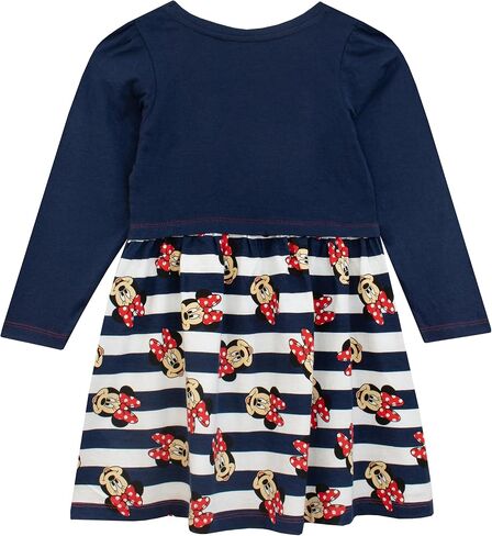 DISNEY Minnie Mouse Dress | Minnie Mouse Clothes | Long Sleeve Dress for Girls | Ages 18 Months to 8 Years in Saudi Arabia