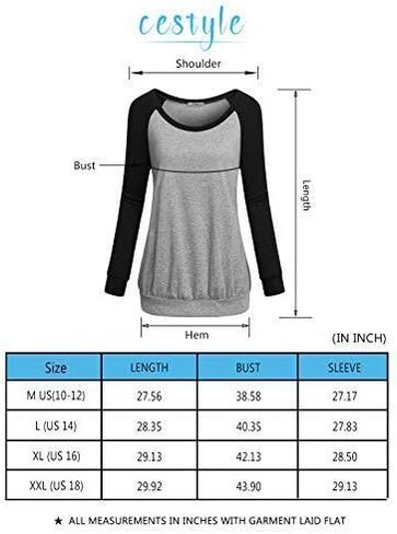 قمصان Cestyle للسيدات ذات رقبة دائرية وأكمام طويلة راجلان كاجوال in Kuwait