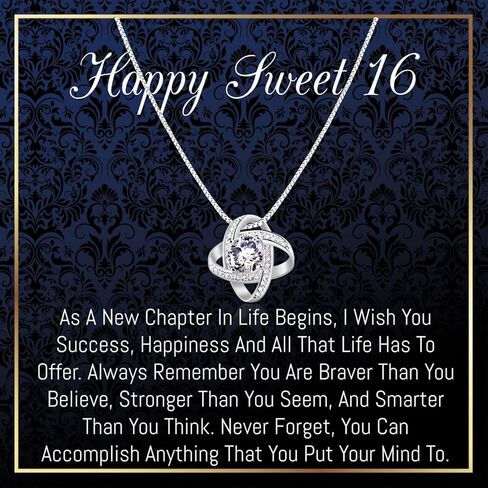 Onepurposegifts Sweet 16 هدية للبنات، مثالية لابنتك Sweet 16 عيد ميلاد، Sweet 16 Jewelry، Sweet 16 Necklace in Kuwait