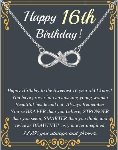 BNQL 16th Birthday Necklace Gifts for Girls 16 Year Old Birthday Gifts 16th Birthday Jewelry Sweet 16 Gifts for Daughter Niece Sister Friends in Kuwait