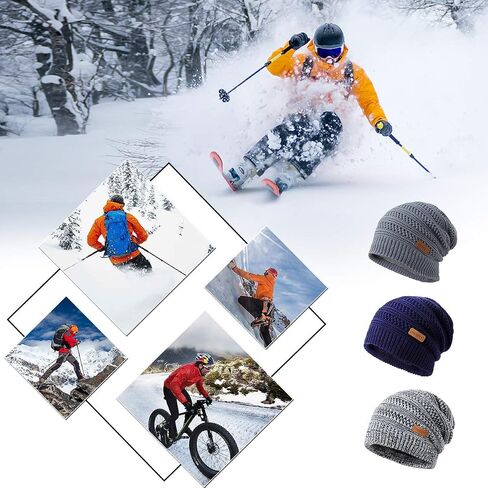 OMECHY Beanie for Men Women Winter Knit Warm Hat Stretch Plain Cuff Toboggan Cap in Saudi Arabia