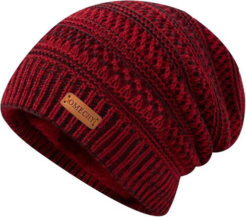 OMECHY Beanie for Men Women Winter Knit Warm Hat Stretch Plain Cuff Toboggan Cap in Saudi Arabia