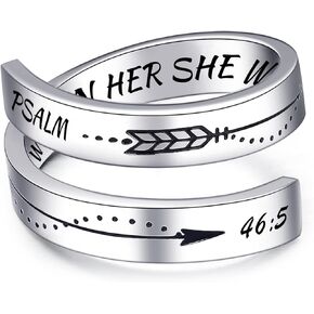 XOYOYZU Inspirational Rings for Women Statement Stainless Steel Spiral Wrap Twist Ring Encouragement Personalized Jewelry Birthday Gifts in Kuwait