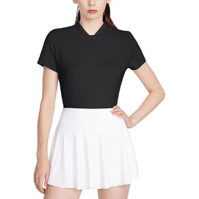 LastFor1 Women's Golf Polo Shirt Short Sleeves UPF 50+ Tennis Tops Active T-Shirt Quick Dry Zip Up Running Shirts in Kuwait