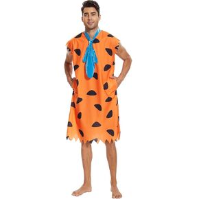 xianhsuxo Halloween Adult Costume Dress Family Cosplay Caveman Couple Costume Outfit