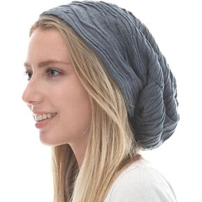 قبعة شتوية فضفاضة ذات طراز Chemo Slouchy على شكل سرطان للنساء، قبعة شتوية مبطنة بالصوف in Kuwait