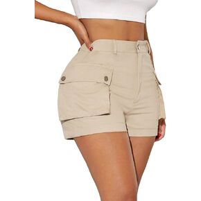 شورت نسائي كاجوال من Milumia بخصر مطاطي وجيوب بغطاء قلاب وسروال فضفاض in Kuwait