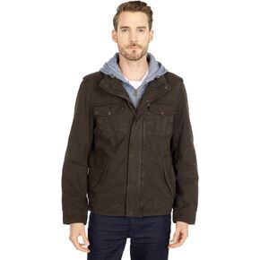 Levi's® Two-Pocket Hoodie with Zip Out Jersey Bib/Hood and Sherpa Lining