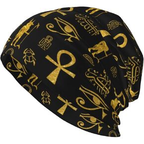 قبعة Ankh Cross Skull، قبعة متماسكة دافئة مصرية قديمة، قبعات صغيرة مترهلة، هدية للرجال والنساء in Saudi Arabia