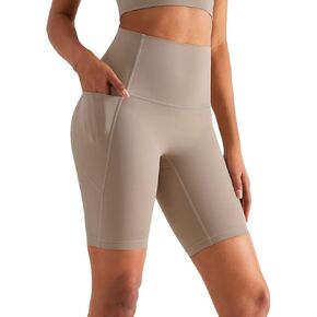 altiland High Waist Biker Shorts for Women, Quick Dry Workout Gym Running Yoga Spandex Shorts with Pockets