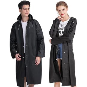 Reusable Adults Rain Ponchos, 2 Pcs EVA Portable Raincoats for Women Men with Hood for Disney Outdoor in Saudi Arabia