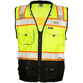 Safety Vest SU500-1 Premium Black Series Surveyors Vest Lime in Kuwait
