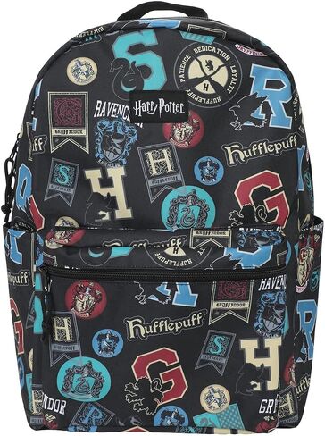 Bioworld Harry Potter Hogwarts Crest And House Banners Adult 17" Laptop Backpack in Saudi Arabia