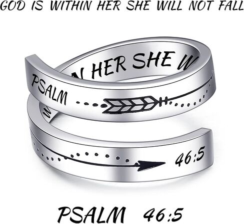 XOYOYZU Inspirational Rings for Women Statement Stainless Steel Spiral Wrap Twist Ring Encouragement Personalized Jewelry Birthday Gifts in Kuwait