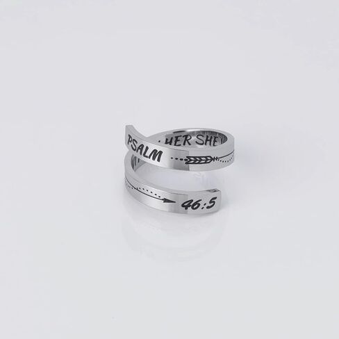 XOYOYZU Inspirational Rings for Women Statement Stainless Steel Spiral Wrap Twist Ring Encouragement Personalized Jewelry Birthday Gifts in Kuwait