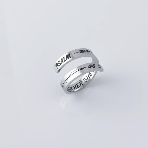 XOYOYZU Inspirational Rings for Women Statement Stainless Steel Spiral Wrap Twist Ring Encouragement Personalized Jewelry Birthday Gifts in Kuwait