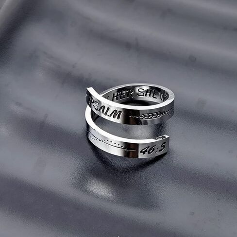 XOYOYZU Inspirational Rings for Women Statement Stainless Steel Spiral Wrap Twist Ring Encouragement Personalized Jewelry Birthday Gifts in Kuwait