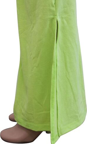 WOKANSE Women's 2 Piece Outfits Solid Color Sleeveless Irregular Top and High Waist Split Flared Long Pants in Kuwait