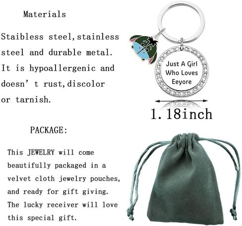 مجرد فتاة تحب Eeyore المفاتيح Eeyore مجوهرات Eeyore عاشق هدية الحيوان عاشق هدية Eeyore المفاتيح Eeyore المشجعين مجوهرات in Kuwait