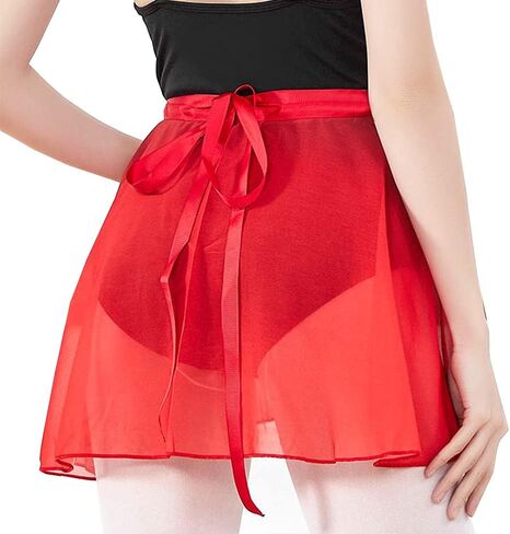 Women Sheer Chiffon Wrap Over Scarf Mini Ballet Skirts for Ballerina Dancer Classes Practise Performance in Saudi Arabia