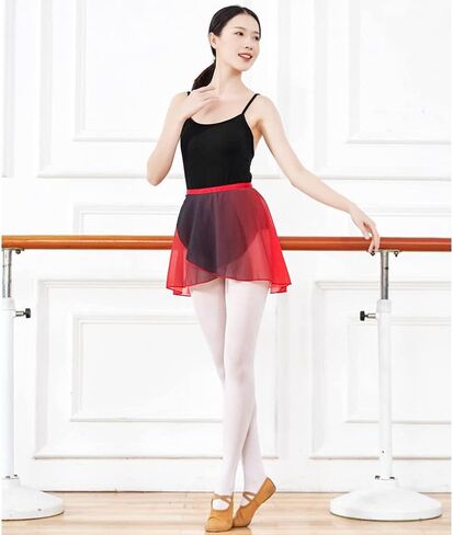 Women Sheer Chiffon Wrap Over Scarf Mini Ballet Skirts for Ballerina Dancer Classes Practise Performance in Saudi Arabia