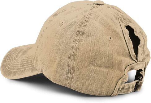 HHNLB Camping Hair Don't Care Ponytail Hat Denim Washed Adjustable Baseball Cap for Women in Saudi Arabia