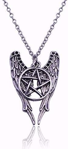 Fineder 4 Pack Supernatural Necklace Dean Winchester Mask Pendant Necklace, Supernatural Merchandise Jewelry Gifts in Kuwait