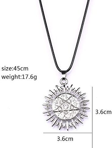 Fineder 4 Pack Supernatural Necklace Dean Winchester Mask Pendant Necklace, Supernatural Merchandise Jewelry Gifts in Kuwait