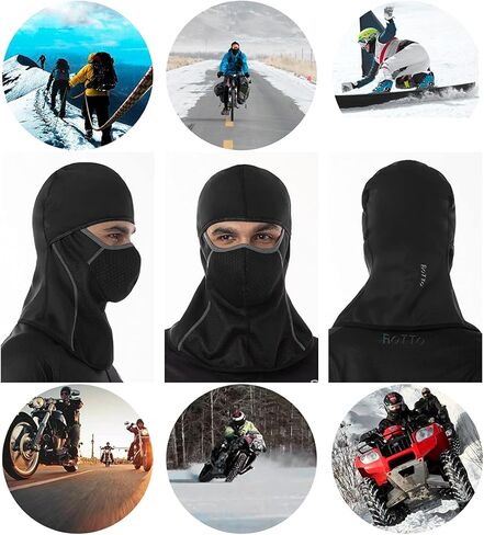 ROTTO Balaclava Face Mask for Motorcycle Motorbike Cycling Winter Full Face Masks Thermal Polar Fleece for Men Women in Kuwait