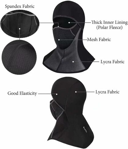 ROTTO Balaclava Face Mask for Motorcycle Motorbike Cycling Winter Full Face Masks Thermal Polar Fleece for Men Women in Kuwait