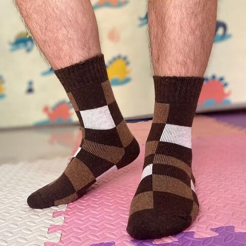 YWSLRC Mens Super Thick Wool Socks Thermal Hiking Winter Warm Soft Comfort Boot Casual Crew Socks,7-12 in Kuwait