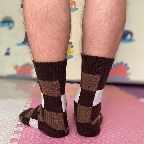 YWSLRC Mens Super Thick Wool Socks Thermal Hiking Winter Warm Soft Comfort Boot Casual Crew Socks,7-12 in Kuwait